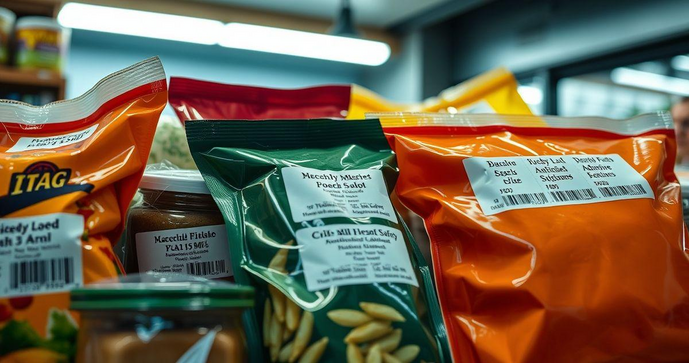 Etiquetas adesivas personalizadas para alimentos que garantem segurança e identificação