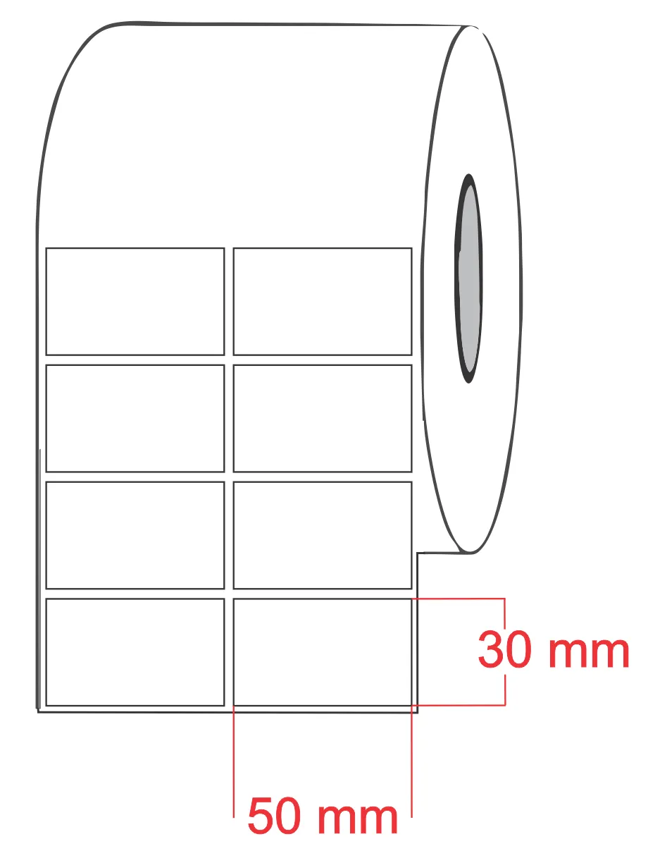 Etiqueta Bopp 50x30